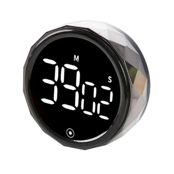 Magnetic Rotatable LED Digital Smart Timer, Adjustable Rotation Countdown Timer with LED Screen, attachable kitchen & desktop timing tool for cooking, daily schedule and time management