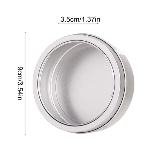 Magnetic Round Metal Storage Tin Container with Lid, Multi-Use Organizer for Spices, Buttons, Beads, Rubber Bands, Craft Accessories & Home Kitchen Sundries