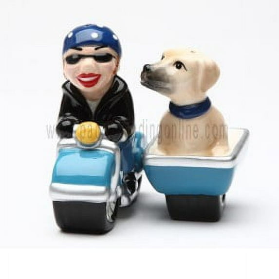 Magnetic Salt and Pepper Shaker - Dog Gone Side Car