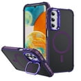 thumbnail image 1 of Magnetic for Samsung Galaxy A15 Stand Case [Compatible with MagSafe] [Military Grade Drop Protection] [Lens Folded Bracket] Slim Grip Matte Shockproof with Anti-Fingerprint Phone Case,Purple, 1 of 8