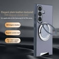 thumbnail image 1 of Magnetic for Samsung Galaxy A25 5G Case, [Compatible with MagSafe] Built in 360° Rotatable Ring Stand Plain PU Leather Shockproof Camera Lens Protection Phone Case for Samsung Galaxy A25 5G,Gray, 1 of 8