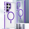 thumbnail image 1 of Magnetic for Samsung Galaxy A54 5G Case, Hybrid Air Protection [Compatible with MagSafe] [Military-Grade Protection] Crystal Clear Hard Back&Soft TPU Frame Shockproof Protective case,Purple, 1 of 5