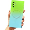 thumbnail image 1 of Magnetic for Samsung Galaxy Note 10 Plus Case, Compatible with MagSafe, Camera Lens Film Protection Shockproof Gradient Silicone Cover for Galaxy Note 10 Plus 6.8" (Green Blue), 1 of 11