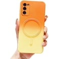 thumbnail image 1 of Magnetic for Samsung Galaxy S20 FE Case, Compatible with MagSafe, Camera Lens Film Protection Shockproof Gradient Silicone Cover for Galaxy S20 FE 6.5" (Orange Yellow), 1 of 11