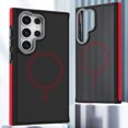 thumbnail image 1 of Magnetic for Samsung Galaxy S21 FE Case [Compatible with MagSafe] [10 FT Military Grade Drop Protection] Slim Translucent Matte Shockproof with Anti-Fingerprint Phone Case, Red, 1 of 5