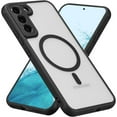 thumbnail image 1 of Magnetic for Samsung Galaxy S22 Case [Compatible with Magsafe] Slim Frosted Matte Case Cover Translucent Hard PC Back Military Drop Protection Phone Case for Girls&Boys,Black, 1 of 11