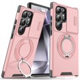 thumbnail image 1 of Magnetic for Samsung Galaxy S22 Ultra Case [Compatible with MagSafe] [360° Rotatable Ring Holder Kickstand] [Military Grade Protection] Shockproof Slim Phone Case for Samsung Galaxy S22 Ultra,Pink, 1 of 10