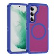 thumbnail image 1 of Magnetic for Samsung Galaxy S23 Case,Compatible with MagSafe,Military Grade Dropproof Translucent Matte Hard Back Soft Edge Anti-Fingerprint Protective Case for Samsung Galaxy S23,Blue+Rose, 1 of 9