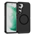 thumbnail image 1 of Magnetic for Samsung Galaxy S23 Case,Compatible with MagSafe,Military Grade Dropproof Translucent Matte Hard Back Soft Edge Anti-Fingerprint Protective Case for Samsung Galaxy S23,Black, 1 of 9