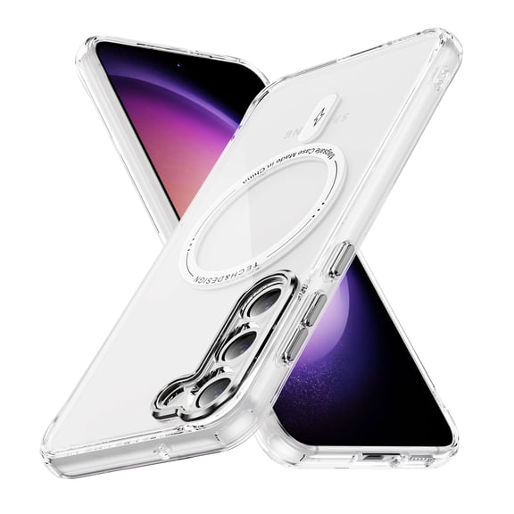 Magnetic for Samsung Galaxy S23 Case, [Fit for MagSafe] [Never Yellowing] [Military Grade Rugged Durable Protection] Back Slim Clear Wireless Charging Shockproof Premium Phone Case,Clear