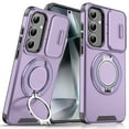 thumbnail image 1 of Magnetic for Samsung Galaxy S24 FE Case [Compatible with MagSafe] [360° Rotatable Ring Holder Kickstand] [Military Grade Protection] Shockproof Slim Phone Case for Samsung Galaxy S24 FE,Purple, 1 of 10