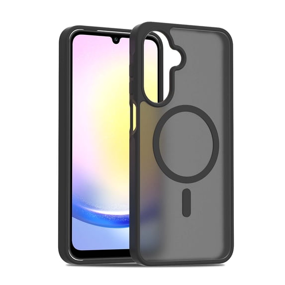 Magnetic for Samsung Galaxy S24 FE Case, Compatible with MagSafe, Military Grade Drop Protection, Ultra Slim Translucent Matte Shockproof Lightweight Phone Cover, for Galaxy S24 FE, Black