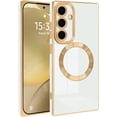 thumbnail image 1 of Magnetic for Samsung Galaxy S24 Plus Case Compatible with Magsafe [Support Wireless Charging] Shockproof Soft TPU Electroplated Protective Phone Case for Galaxy S24+ White, 1 of 14
