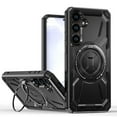 thumbnail image 1 of Magnetic for Samsung Galaxy S24 Plus Case with Stand, Compatible with Mag-Safe Charging, Shockproof Protective Cover Rugged Phone Case, Built-in Rotatable Ring Holder Kickstand, Black, 1 of 6