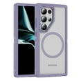 thumbnail image 1 of Magnetic for Samsung Galaxy S24 Ultra Case,Compatible with MagSafe,Military Grade Translucent Matte Hard Back Soft Edge Anti-Fingerprint Protective Case for Samsung Galaxy S24 Ultra,Lightpurple+Clear, 1 of 8