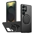 thumbnail image 1 of Magnetic For Samsung Galaxy S24 Ultra Phone Case,360° Rotatable Ring Kickstand,Compatible with Mag-safe,Anti-Drop Protection,Heavy Duty Shockproof Anti-Scratch Rugged Phone Case Cover,Black, 1 of 7