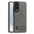 thumbnail image 1 of Magnetic for Samsung Galaxy S25 Edge PU Leather Case, Compatible with Magsafe, Built-in Invisible Stand, Premium Ultra Slim Adjustable Kickstand Protective Phone Case for Galaxy S25 Edge, Gray, 1 of 8