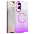 thumbnail image 1 of Magnetic For Samsung Galaxy S25 Edge Phone Case,Luxury Bling Sparkly Gradual Transparent Glitter Design,Compatible with Mag-safe,Women Girl Shockproof Anti-fall Thin Fit Rugged Phone Case,Purple, 1 of 6