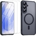 thumbnail image 1 of Magnetic for Samsung Galaxy S25 FE Case with Screen Protector 2X,Compatible with MagSafe,Phone Case Slim Hard PC Silicone Bumper Shockproof Protective Cover for Samsung S 25 FE 5G,Black, 1 of 12