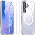 thumbnail image 1 of Magnetic for Samsung Galaxy S25 FE Case with Screen Protector 2X,Compatible with MagSafe,Phone Case Slim Hard PC Silicone Bumper Shockproof Protective Cover for Samsung S 25 FE 5G,Clear, 1 of 6