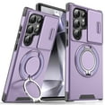 thumbnail image 1 of Magnetic for Samsung Galaxy S25 Ultra Case [Compatible with MagSafe] [360° Rotatable Ring Holder Kickstand] [Military Grade Protection] Shockproof Slim Phone Case for Samsung Galaxy S25 Ultra,Purple, 1 of 10