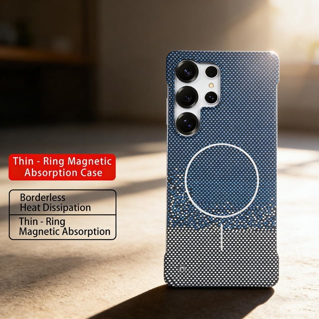 Shockproof Sticker Magnetic for Samsung Galaxy S26 Ultra Frameless Case, Slim Borderless ...
