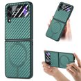 thumbnail image 1 of Magnetic Samsung Galaxy Z Flip 4 Case [Compatible with MagSafe],Anti-Fingerprint,Anti-Scratch,Ultra Slim Shockproof Luxury Samsung Galaxy Z Flip 4 Rugged Phone Cover Case,Green, 1 of 10
