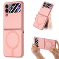 thumbnail image 1 of Magnetic Samsung Galaxy Z Flip 4 Case [Compatible with MagSafe],Anti-Fingerprint,Anti-Scratch,Ultra Slim Shockproof Luxury Samsung Galaxy Z Flip 4 Rugged Phone Cover Case,Pink, 1 of 10