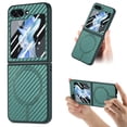 thumbnail image 1 of Magnetic Samsung Galaxy Z Flip 5 Case [Compatible with MagSafe],Anti-Fingerprint,Anti-Scratch,Ultra Slim Shockproof Luxury Samsung Galaxy Z Flip 5 Rugged Phone Cover Case,Green, 1 of 10