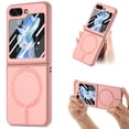 thumbnail image 1 of Magnetic Samsung Galaxy Z Flip 5 Case [Compatible with MagSafe],Anti-Fingerprint,Anti-Scratch,Ultra Slim Shockproof Luxury Samsung Galaxy Z Flip 5 Rugged Phone Cover Case,Pink, 1 of 10
