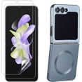 thumbnail image 1 of Magnetic for Samsung Galaxy Z Flip 5 Case,Soft Silicone Camera Protection Samsung Z Flip 5 Case with HD Screen Protector,Slim Strong Magnetic Z Flip 5 Case with Soft HD Clear Film,Blue, 1 of 11