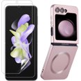 thumbnail image 1 of Magnetic for Samsung Galaxy Z Flip 5 Case,Soft Silicone Camera Protection Samsung Z Flip 5 Case with HD Screen Protector,Slim Strong Magnetic Z Flip 5 Case with Soft HD Clear Film,Pink, 1 of 11