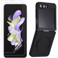 thumbnail image 1 of Magnetic for Samsung Galaxy Z Flip 5 Case,Soft Silicone Camera Protection Samsung Z Flip 5 Case with HD Screen Protector,Slim Strong Magnetic Z Flip 5 Case with Soft HD Clear Film,Black, 1 of 7