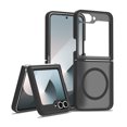thumbnail image 1 of Magnetic for Samsung Galaxy Z Flip 7 FE / Z Flip 6 Case, Compatible with MagSafe, Military Grade Drop Protection, Ultra Slim Translucent Matte Shockproof Lightweight Phone Cover, Black, 1 of 4