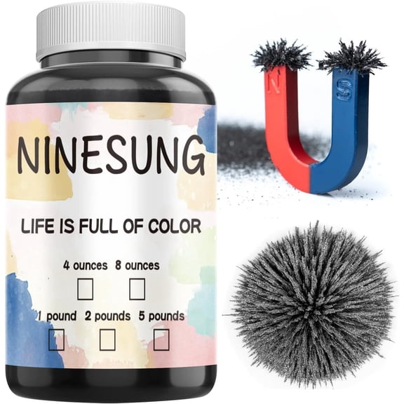 Magnetic Sand, Iron Filings, Iron Powder Filings Magnetic Power for Magnet Education and School Experiments Learning & Education Intelligence Toys, Iron Oxide Powder Shavings for Science (10 Pound)