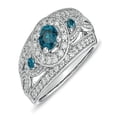thumbnail image 1 of Magnetic Sapphire and Diamond Moissanite Cheap Engagement Ring 1.00 Carat Diamond on Gold, 1 of 3