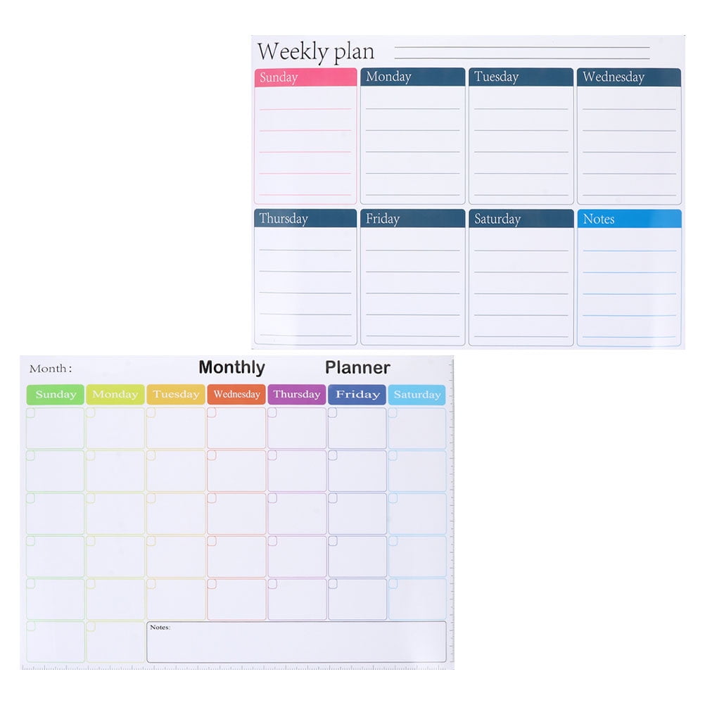 Magnetic Schedule Week Calendar Writable Planning Board 2 Pcs Force 