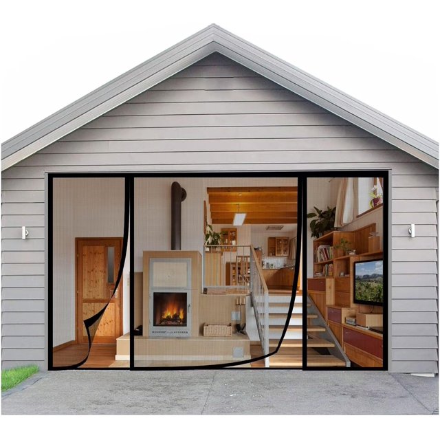 Screen Door 160X195Cm Full Frame With Heavy Duty Mesh Curtain