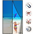 thumbnail image 1 of Magnetic Screen Door 63x73 in Keep Insects Out Keep Away from Mosquitoes Curtain Fits Door Up To Black Customizable, 1 of 7