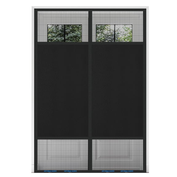 Magnetic Screen Door 72"x80" Blackout  Privacy Protection, Powerful Magnets, Heavy Duty Thicker 265g/ Mesh, Easy Install, Self-Sealing, Pet Tested, Tie Backs, Screen Door Mesh
