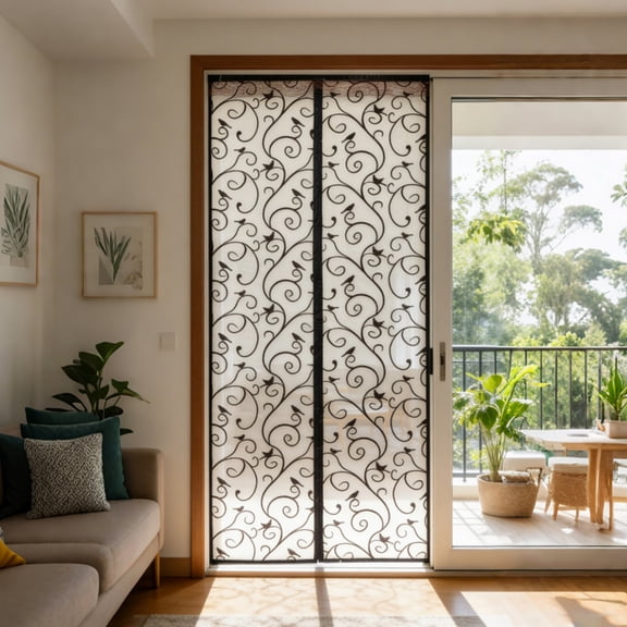 Magnetic Screen Door, Bugs Out, Breeze in, Hands Free Sliding & Patio Doors Net, Self Sealing, Hands Free Mesh Partition Keeps Bugs Out - Pet and Kid Friendly, 82.7" x 35.4"