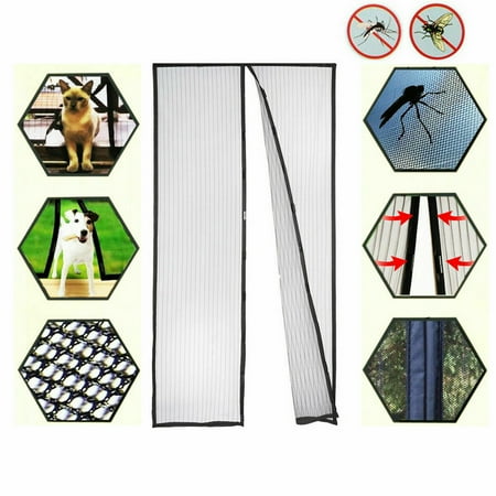 Magnetic Screen Door Cover Mesh Net Block Mosquito Fly Insect Bug Adhesive Curtain