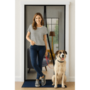 Dowellia Magnetic Screen Door, Strong Magnet Strength, Auto-Close, Hands Free Mesh Partition, Bug Proof, Black, 39.37" x 82.68"