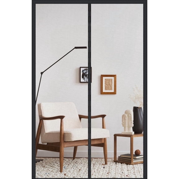 Magnetic Screen Door Fiberglass-Fit 34x82inch Door-Screen Door Itself Size 36x84inch-Screen Door Mesh Keeps Bugs Mosquito Out - Screen Door Magnet for Interior Door Patio Outdoor Gym Crafts Sun House