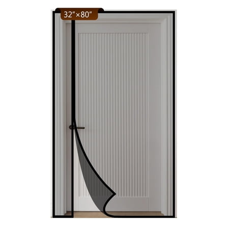 Magnetic Screen Door Fit Door Size 32"x80" PETG Mesh Pet and Kid Friendly
