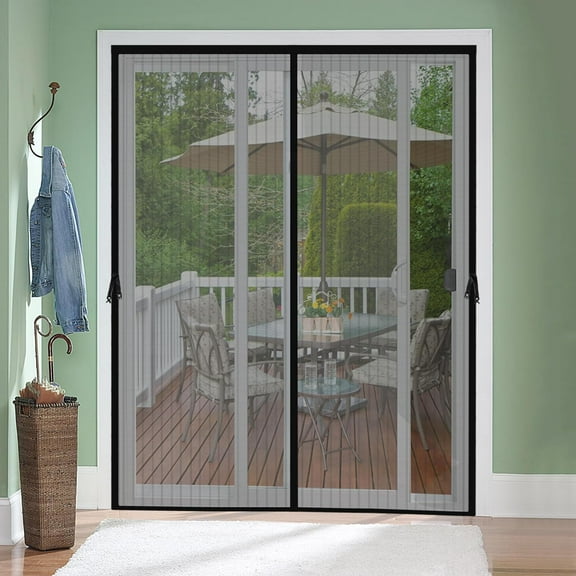 Magnetic Screen Door - Fit for Door Size:36 x 82 Inch, Screen Itself Size:38"x83", Hands Free Mesh Partition,Heavy Duty Curtain Keeps Bugs Out, Frame Hook & Loop, Pet and Kid Friendly