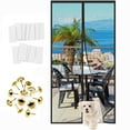 thumbnail image 1 of Magnetic Screen Door - Fit for Door Size:37 x 81 Inch, Screen Itself Size:39"x 82", Hands Free Mesh Partition, Auto-off Curtain Keeps Bugs Out, Air Fresh, Pet and Kid Friendly, 1 of 9