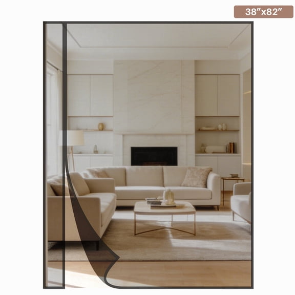 Magnetic Screen Door , Fits 36'' x 80'' Door, Left Right Side Opening, Powerful Magnets, Self-Sealing, Heavy-Duty Mesh, Easy Install Screen for Front Back Door, Patio Apartment Door