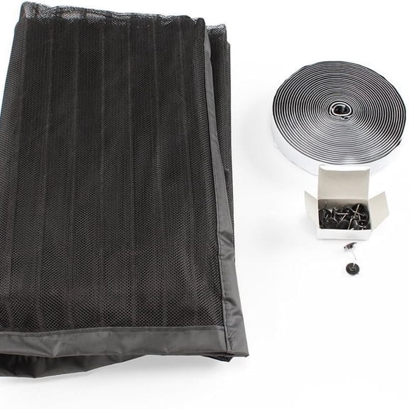 Magnetic Screen Door Fits Doors Up to 36" x 98" MAX, Full Frame Velcro Instant Mesh Curtain, Hands Free Bugs Off Door Screen with Magnets Black
