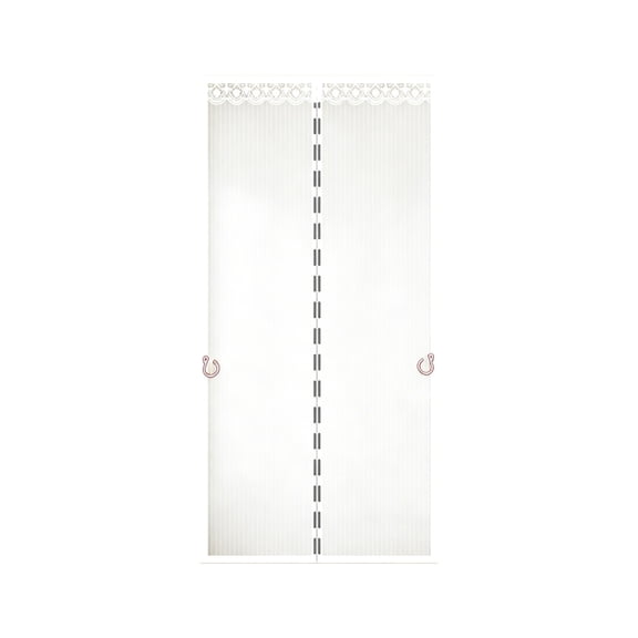 Magnetic Screen Door Heavy Duty Sealing Fiberglass Mesh with Full Frame Magnet Closure Hands-Free Snaps Keep Out Pet Friendly Patio Security
